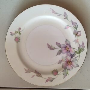 Sango Silver Poppy Floral Porcelain Plate